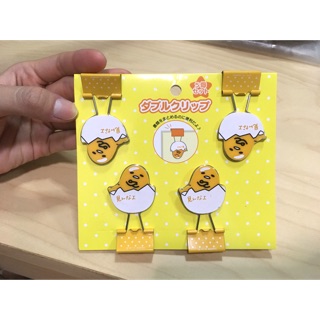 คลิปหนีบกระดาษลายน้องไข่ SANRIO ของแท้จากช้อป มือ1 พร้อมส่ง (1แพคมี4ชิ้น)