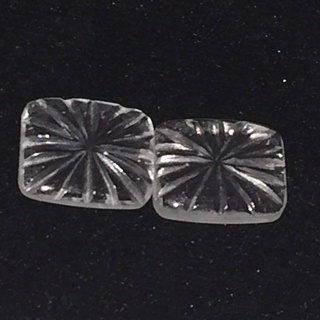 10.75 ct คู่แกะสลัก ควอตซ์ สีขาว แท้ ธรรมชาติ  Natural White Quartz Carving Pair For Fine Jewelry