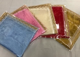 ผ้าห่อสินสอด ผ้าไหมแก้ว ห่อพิธีการต่างๆ ขนาด 75x75 เซนติเมตร