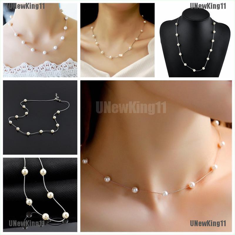 Fashion Charm Jewelry Pendant Chain Pearl Choker Chunky Statement Bib Necklace