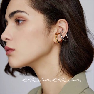 Ear clip สินค้าใหม่ แบบคล้ายกัน dual-use retro แฟชั่นear clip โดยไม่ต้องเจาะต่างหูชายและหญิงใส่ได้ เป็นแหวนก้ได้