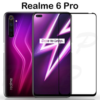 ฟิล์มกระจก นิรภัย เต็มจอ กาวเต็มแผ่น เรียวมี 6 / เรียวมี 6 โปร  Tempered Glass Screen For Realme 6 / Realme 6 Pro