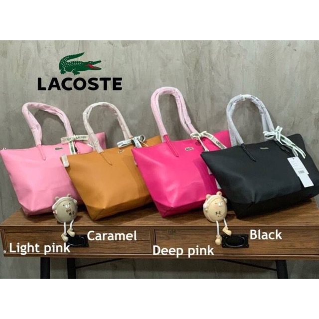 Lacoste Large Zip Tote Bag Long Handle Outlet แท้ 100%