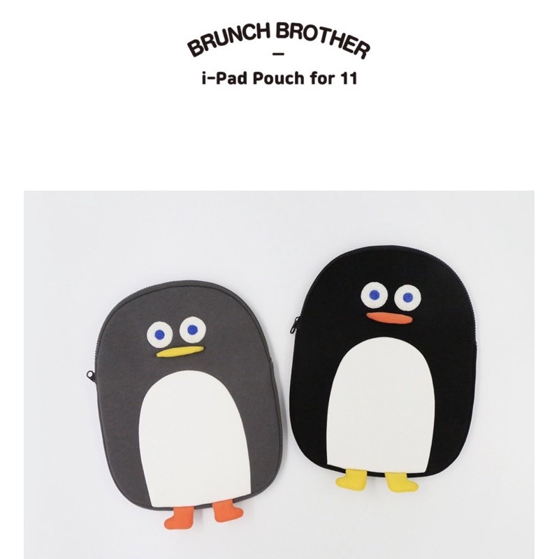 (พร้อมส่ง) penguin ipad pouch 11” - black