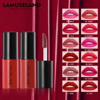 LAMUSELAND ลิขวิดลิปสติก เนื้อแมตต์ กันน้ำ ติดทนนาน 12 สี L18L11