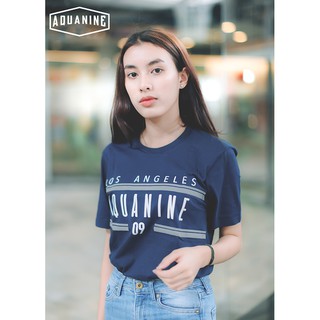 เสื้อยืด AQUANINE เสื้อยืดผู้หญิง รุ่น LOS ANGELES - ( เสื้อยืดสีกรม )