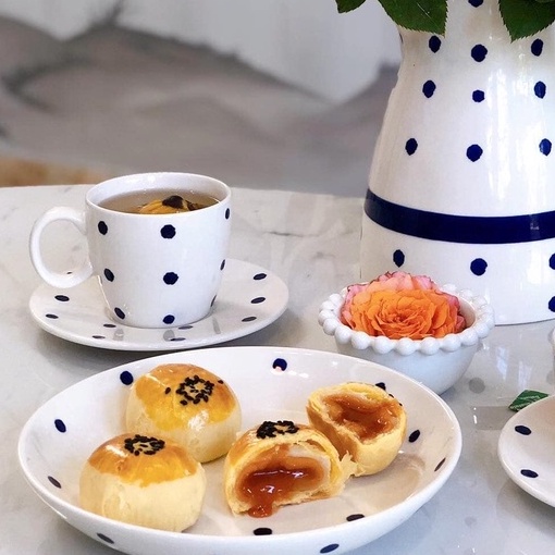 INDRA CERAMIC จานชาม ลายจุด เซรามิกเข้าไมโครเวฟได้ รูปที่ 4