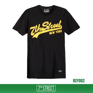 7th Street เสื้อยืด รุ่น RSY002 ดำขสกรีนเหลือง ของแท้ 100%