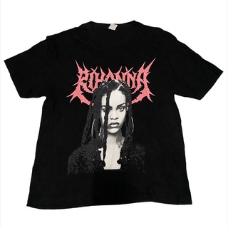 HOT SALINGเสื้อยืดผ้าฝ้ายRihanna Bootleg มือสอง S-5XL