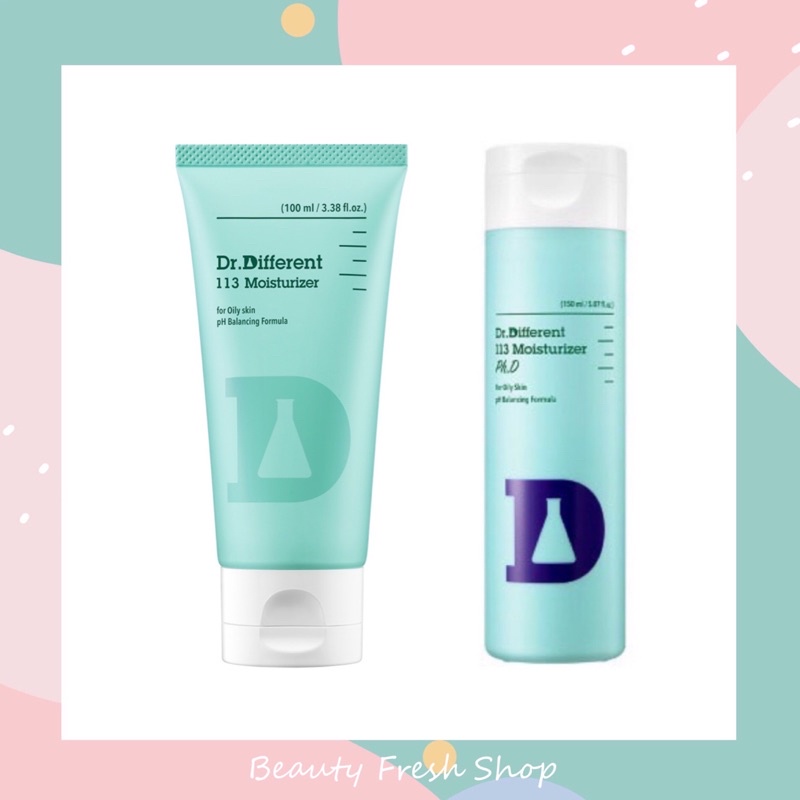(พรีออเดอร์) Dr.Different 113 Moisturizer for Oily Skin 100 ml / Dr.Different 113 Moisturizer Ph.D f