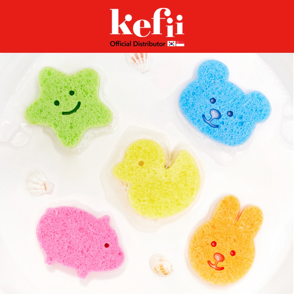 Kefii - Magic Sponge Kids bath Bathtime ของเล่นเกาหลี Sensory play Bubble ToppingsKids