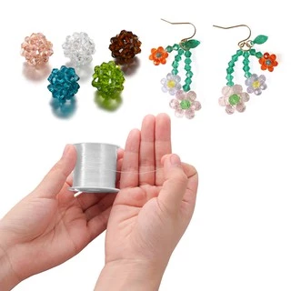 1ม้วน เอ็นตกปลาใส (0.2-0.8mm) เอ็นไม่ยืด สำหรับร้อยลูกปัด ทำสร้อยคอ สร้อยข้อมือ DIY อุปกรณ์แฮนด์เมด