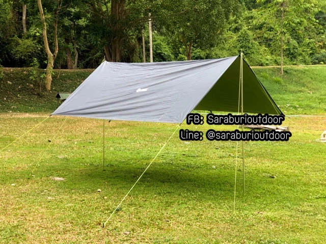 (New)🔥ทาร์ปK2 Tarp Cozy ขนาด 3.5*4.5mและ3.3*3.3m ป้องกันแสง UV SPF 50 เคลือบกันฝน 6000mm thumbnail 4