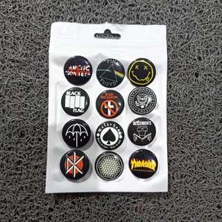 Pin BUTTON Music/MINI BAND One PACK คอนเทนเนอร์ คุณภาพดีที่สุด 17 ชิ้น