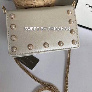 NO.144  CHARLES &amp; KEITH STUDDED CROSS BODY