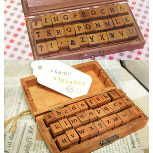 ALPHABET Pattern Uppercase Lowercase Symbol Stamp Set for DIY Diary/Journal/ สมุดภาพ