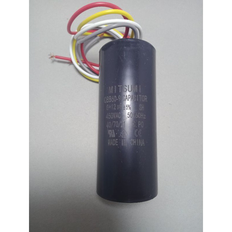 คาปาซิเตอร์ เครื่องซักผ้า 12uf+6uf/450v แค็ป cap capa ใช้กับเครื่องซักผ้า2ถังฝาบน