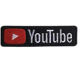 อาร์มติดเสื้อลาย you tube ตัวรีดติดเสื้อYOUTUBE อาร์มติดเสื้อ ลายยูทูป งานปักละเอียด สินค้าพร้อมส่ง