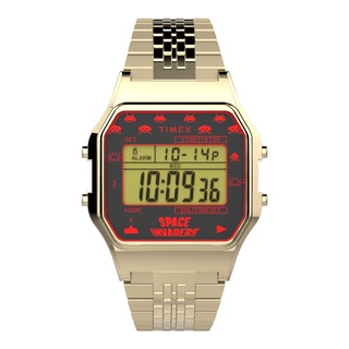 Timex TW2V30100 T80 Special Projects นาฬิกาข้อมือ Unisex สายสแตนเลส Gold-Tone หน้าปัด 34 มม.