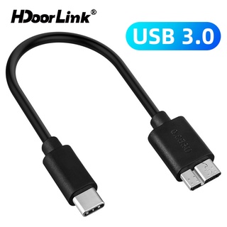 Hdoorlink Usb C To Micro B สายเคเบิ้ล Usb 3.1 ประเภท C ฮาร์ดดิสก์ดิสก์ Micro-B สายเคเบิลข้อมูล 5Gbps Usbc 1 เมตรสําหรับกล้อง Samsung