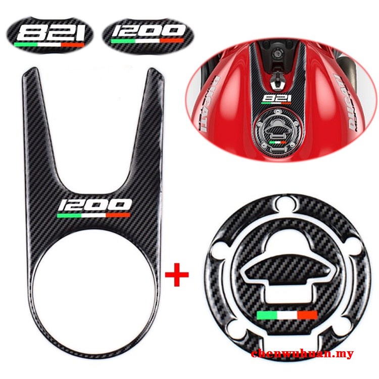 Jhmoto สติกเกอร์ติดฝาถังน้ํามันเชื้อเพลิง กันรอยขีดข่วน สําหรับ Ducati Monster821 1200