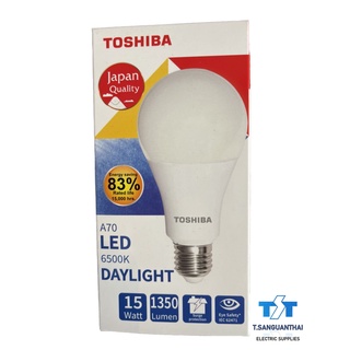 Toshiba หลอดไฟ LED โตชิบา A70 LED Bulb 15W E27 Daylight