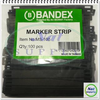 Marker Strip  MS-100 ขนาดป้าย 100*9mm. สีดำ  BANDEX