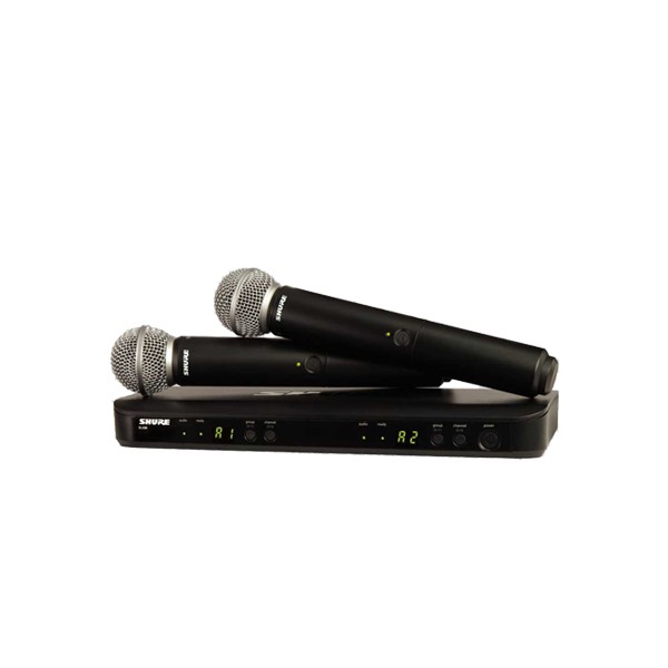 SHURE BLX288A/SM58-M19 ชุดไมค์ลอยมือถือคู่ คลื่นความถี่ 694-703 MHz