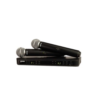 SHURE BLX288A/SM58-Q12 ชุดไมค์ลอยมือถือคู่ คลื่นความถี่ 748-758 MHz