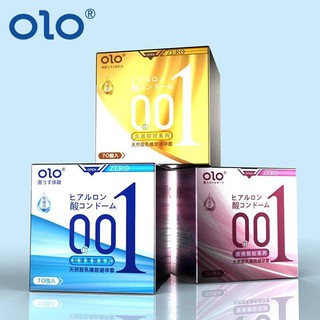 OLO ถุงยางอนามัยบางพิเศษ 0.01มม (1กล่อง/10ชิ้น) ไม่ระบุชื่อสินค้าหน้ากล่อง