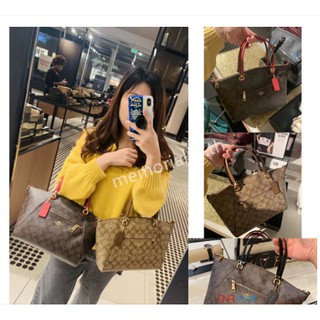 พร้อมส่ง แท้ 🇺🇸💯% New🔥 Coach พัด 13” รุ่นใหม่ PRAIRIE SATCHEL IN SIGNATURE CANVAS (COACH F79998) IM/KHAKI/SADDLE 2