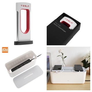 กล่องเก็บสายไฟ Xiaomi Mi Tesla Storage Box ที่เก็บสายไฟ กล่องจัดระเบียบปลั๊กไฟ กล่องเก็บสายชาร์จ จัดสายไฟ เก็บสายไฟ