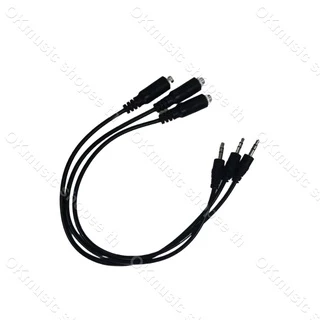 1pcs 30cm pj392 สายไฟต่อ หัวแจ๊ค AUX ตัวเมีย ปลั๊กซ็อกเก็ตเชื่อมต่อหูฟังสเตอริโอสีทอง pj 392 3.5 มม. สายAUXดี เสียงก้ดี
