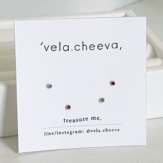 vela.cheeva : *silver925 / earring set ต่างหูเงินแท้ เซ็ตต่างหูจิ๋วเงินแท้ ( 2mm )