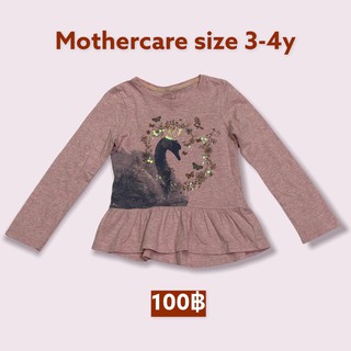 เสื้อแขนยาวชมพู mothercare Size 3-4Y