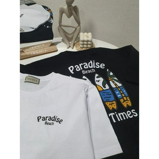 Oversized เสื้อยืดโอเวอร์ไซส์ลายParadise Beach Times