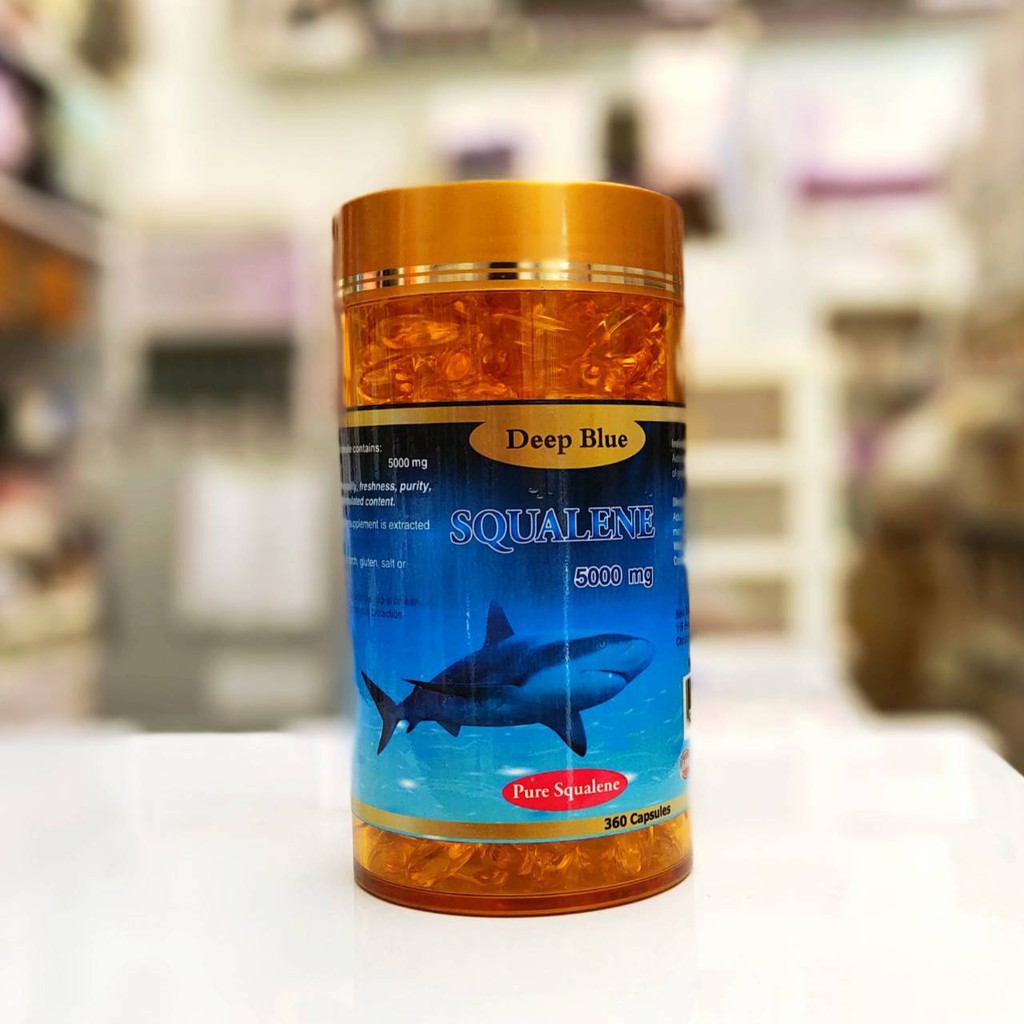 🔥🔥Deep blue น้ำมันตับปลาฉลาม 5000 mg จำนวน 360 เม็ด Exp. 03/2028