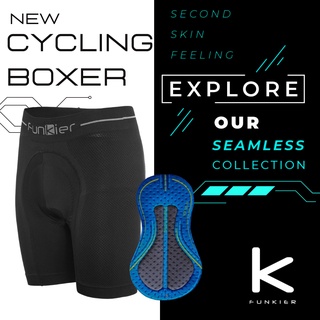 กางเกงจักรยานเเบบ Boxer Funkier Seamless ไร้รอยต่อ เป้าโปร รุ่นใหม่ล่าสุดปี 2022