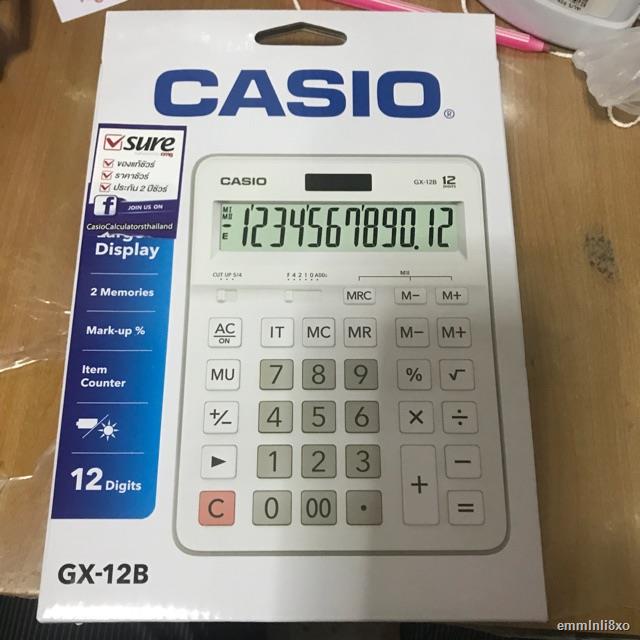 Casio GX-12B-BK สีดำ เครื่องคิดเลขตั้งโต๊ะคาสิโอ 12 หลัก ของใหม่ ของแท้ ...