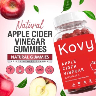 KOVY APPLE CIDER VINEGAR GUMMIES เยลลี่ลดน้ำหนัก จากแอปเปิ้ลไซเดอร์ นำเข้าจากต่างประเทศ 60 เม็ด