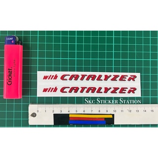 พร้อม catalyzer (2 ชิ้น = 1 ชุด) สติกเกอร์พิมพ์ rxz stickerrxz catalyzer set yamaha stikerrxz