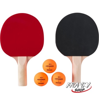 ชุดตีปิงปอง พร้อมไม้ปิงปอง 2 อันและลูกปิงปอง 3 ลูก Small Set of 2 Table Tennis Bats and 3 Balls