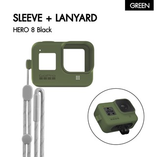 Gopro Sleeve + Lanyard (HERO8 Black) Turtle Green