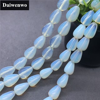 Argenon White Opal Drop Beads สีขาวโอปอลวางลูกปัดธรรมชาติหลวมหิน Diy สำหรับสร้อยคอ