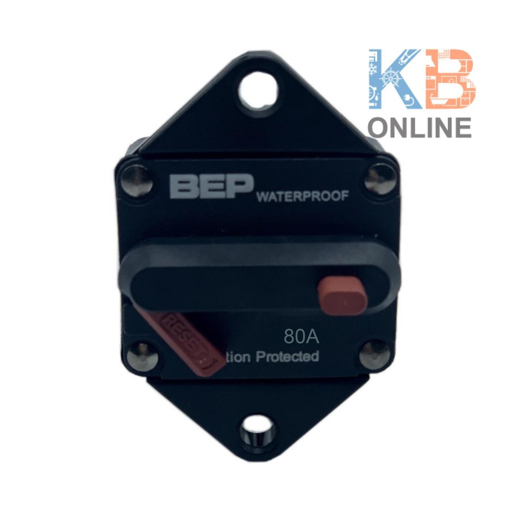 BEP เบรกเกอร์กันดูด แบบฝัง 80A BEP Panel Mount Thermal Circuit Breaker 80A