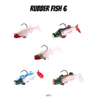 ปลายาง Rubber Fish 2 ตัว 2 นิ้ว 6 เซนติเมตร 8 กรัม เหยื่อ ตกปลา ปลา ยาง กระพง ช่อน กระสูบ