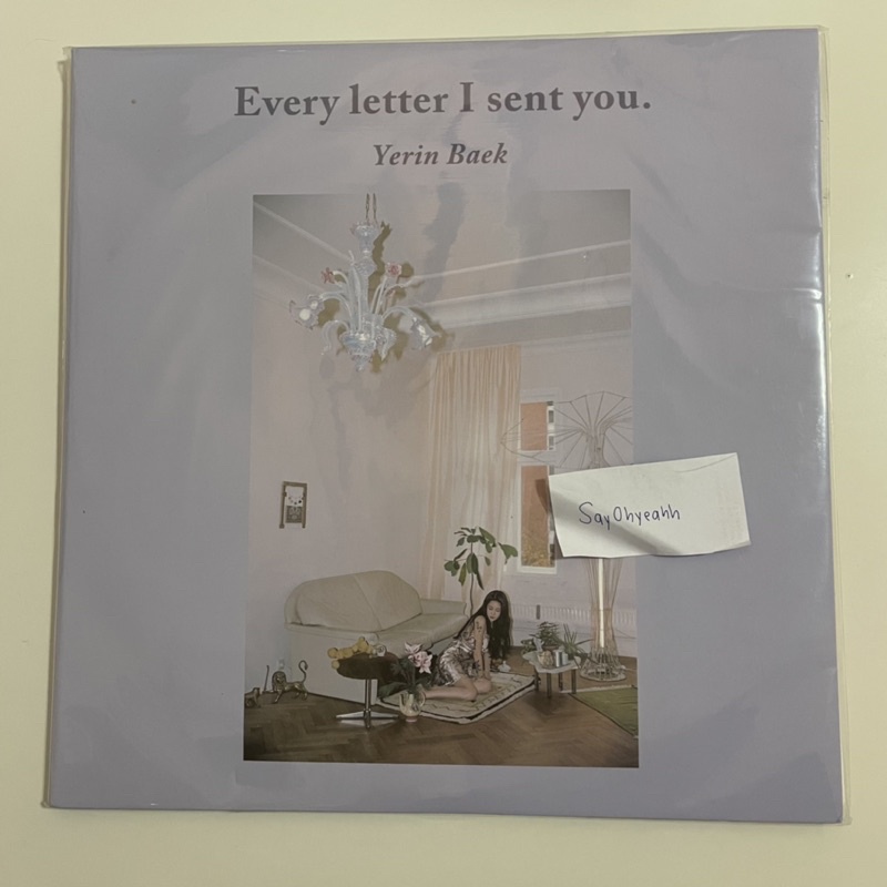 (พร้อมส่ง) LP แผ่นเสียง Yerin Baek - Every letter I sent you