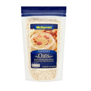 อินสแตนท์โอ๊ต แม็กกาแรต เกล็ดข้าวโอ๊ตอบชนิดละเอียด 100%  ขนาด 400 กรัม McGarrett Instant Oats 400 g.ข้าวโอ๊ตอย่างดี