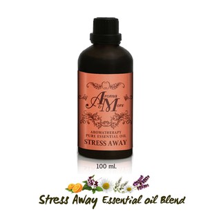 Aroma&amp;More Stress Away Essential Oil 100% Blend น้ำมันหอมระเหยสูตรผสม 100% ปลดปล่อยความเครียด ผ่อนคลาย หลับง่าย 100ML