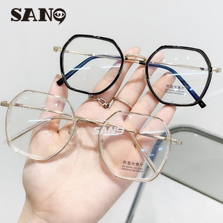 【Support wholesale】COD (San9)Metal frame computer Anti-blue light glasses Frame Retro glasses Korean Eye Protection